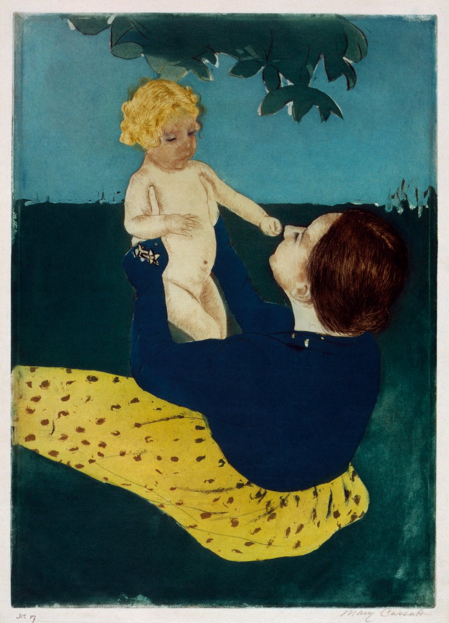 Pod kasztanem”, ok. 1898 r. autorstwa Mary Cassatt