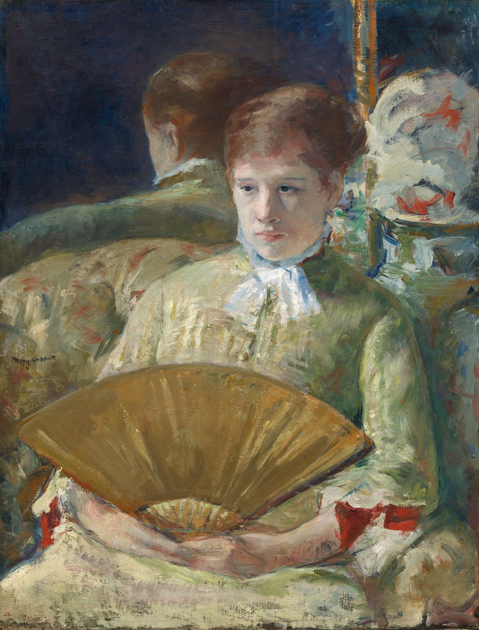 Kobieta z wachlarzem, ok. godz. 18781879. autorstwa Mary Cassatt