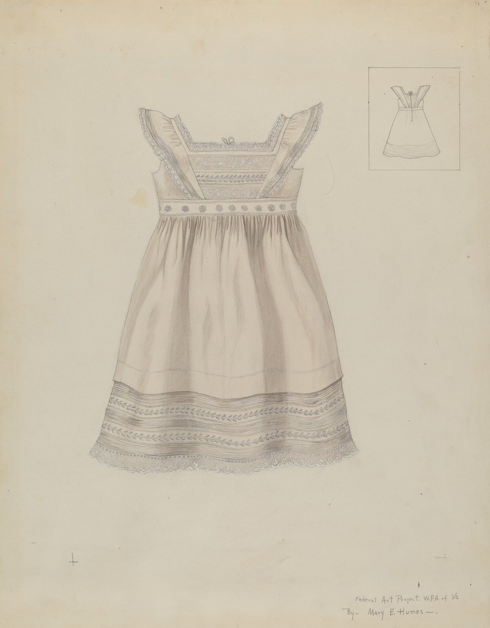 Sukienka dziecięca, ok. 1900 r. 1937. autorstwa Mary E Humes
