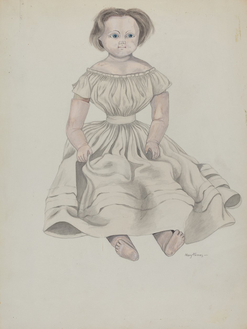 Lalka woskowa, ok. 1936. autorstwa Mary E Humes