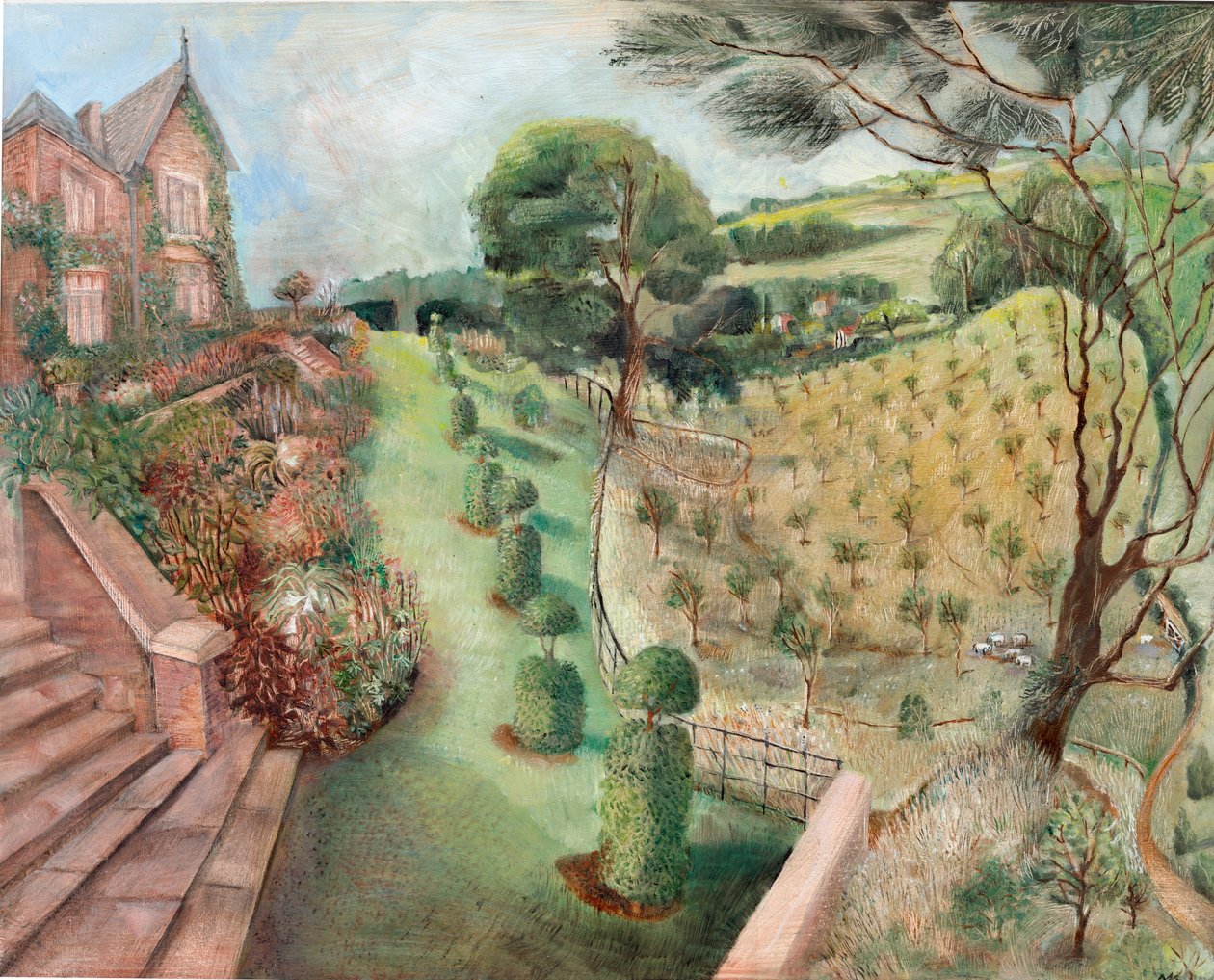 Cley Garden, 2005 (olej na płycie) autorstwa Mary Kuper