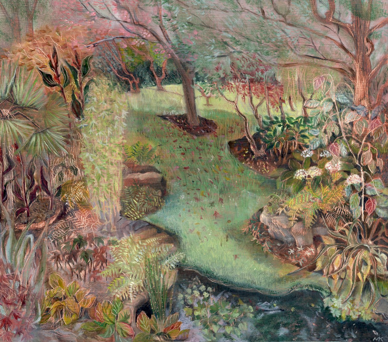 Macgregor Garden, 2003 (olej na desce) autorstwa Mary Kuper