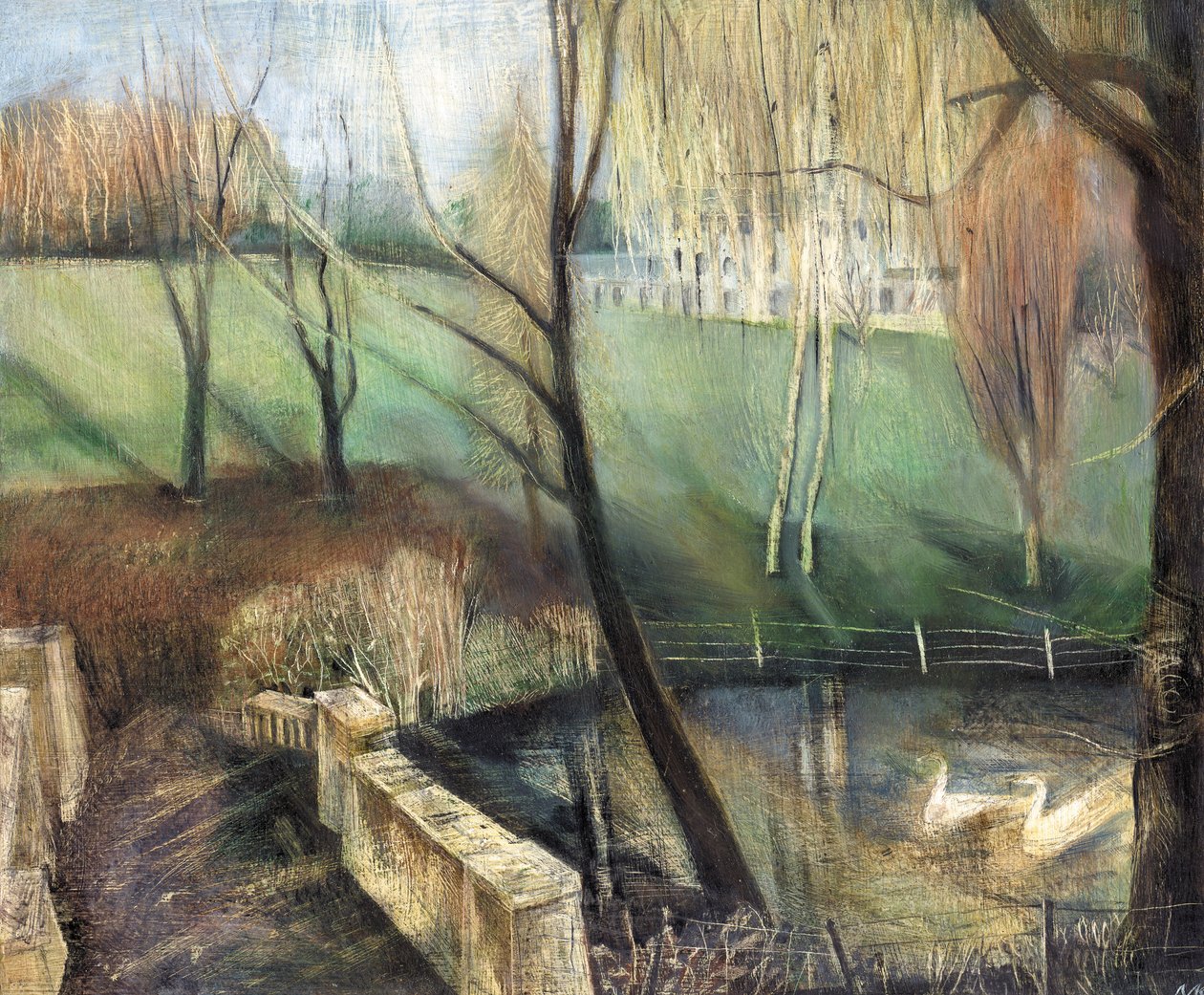 Staw, Kenwood, 2002 (olej na desce) autorstwa Mary Kuper