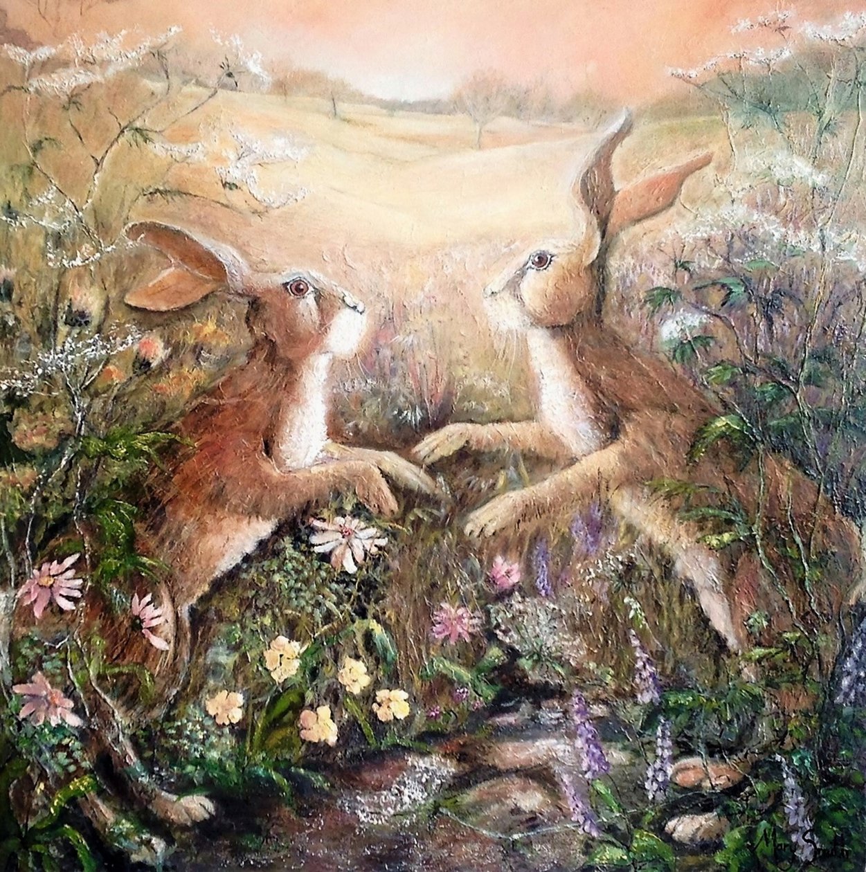 Zające o świcie autorstwa Mary Smith