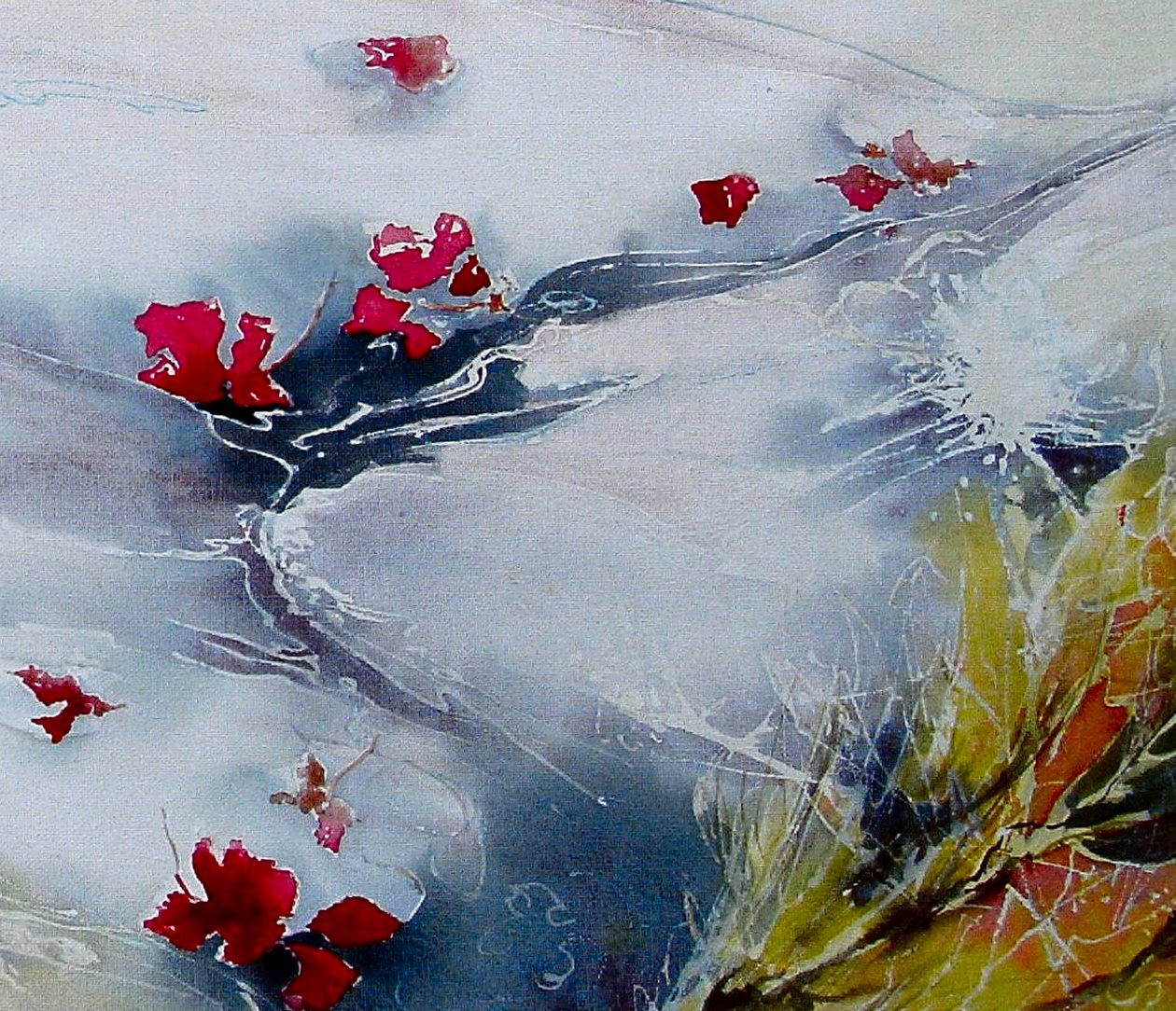 Płatki pływające z prądem autorstwa Mary Smith