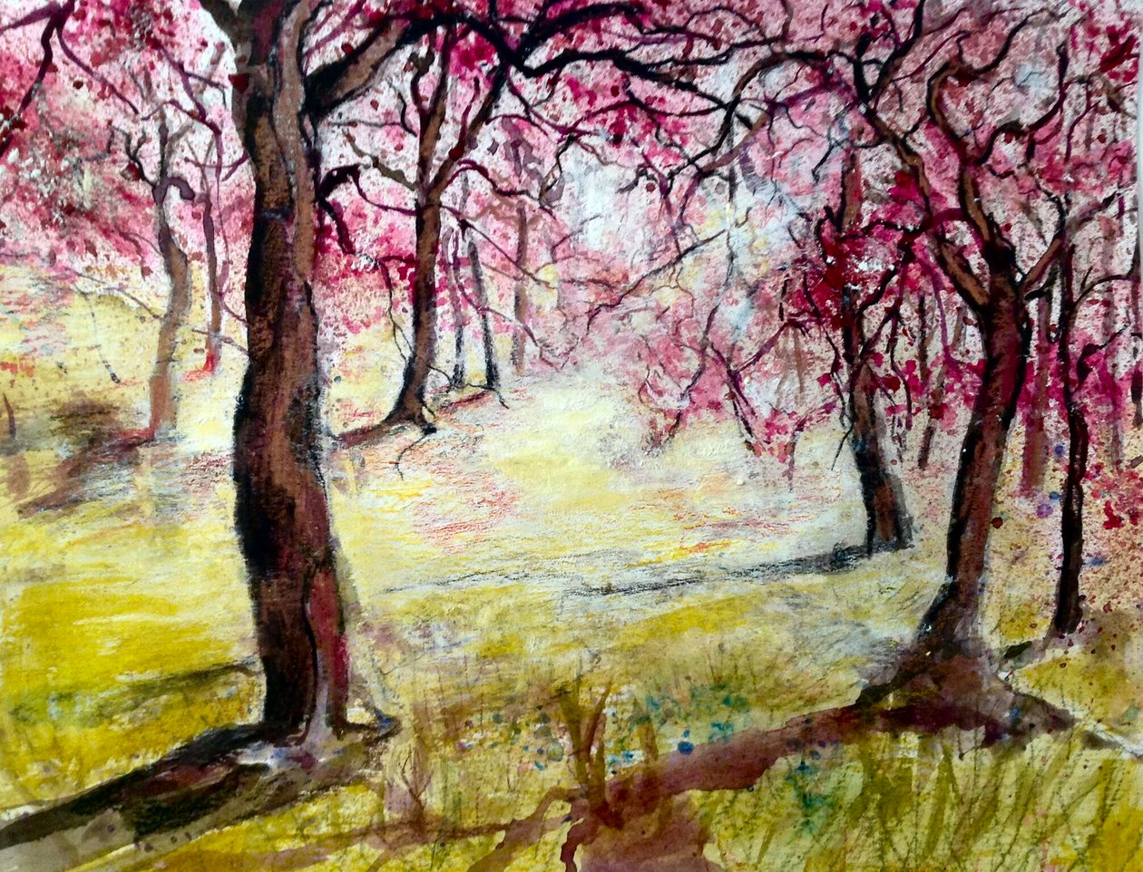 kwiaty magenta autorstwa Mary Smith