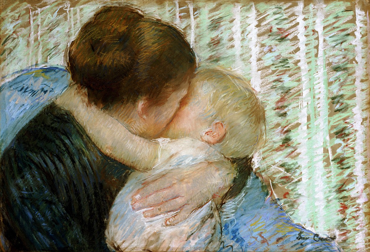 Uścisk na dobranoc autorstwa Mary Cassatt