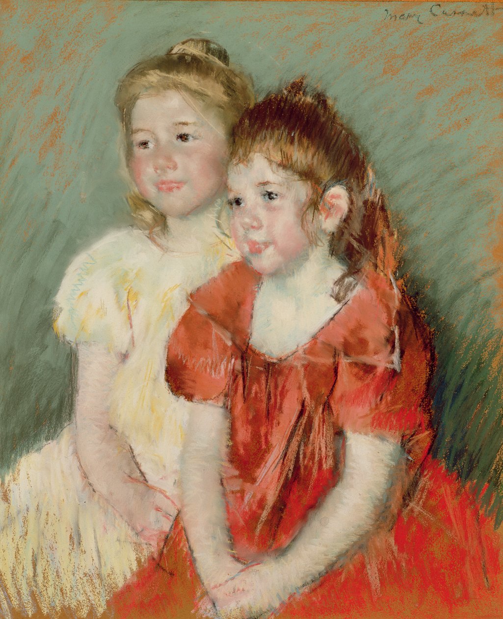 Młode dziewczyny, ok. 1900 r. (pastel na papierze) autorstwa Mary Stevenson Cassatt