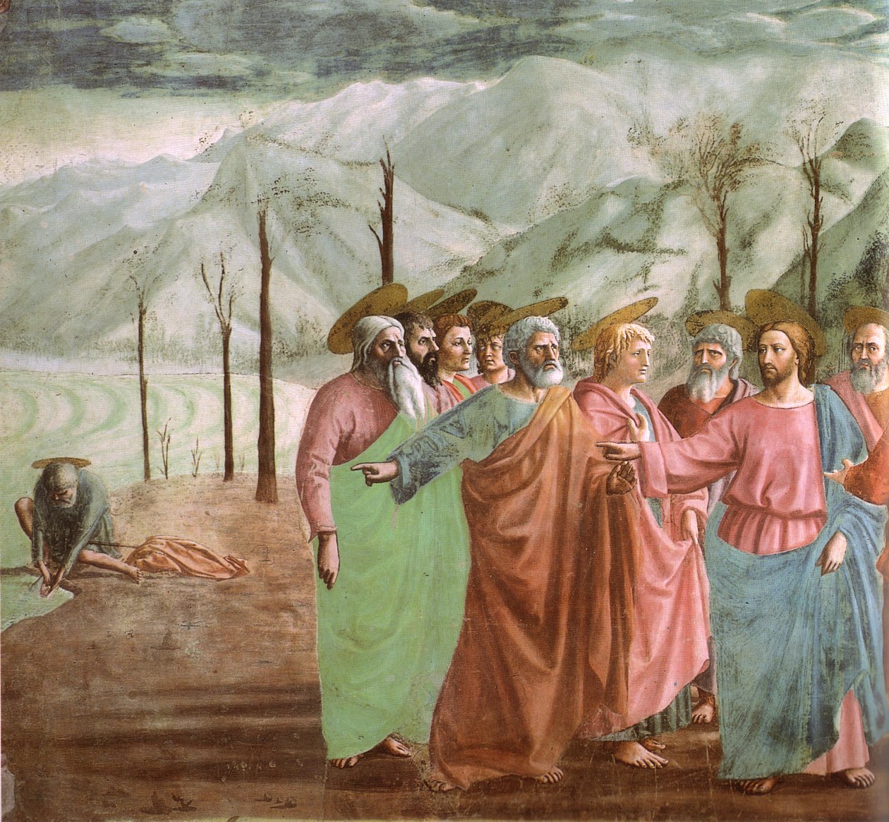 Moneta w pysku ryby autorstwa Masaccio