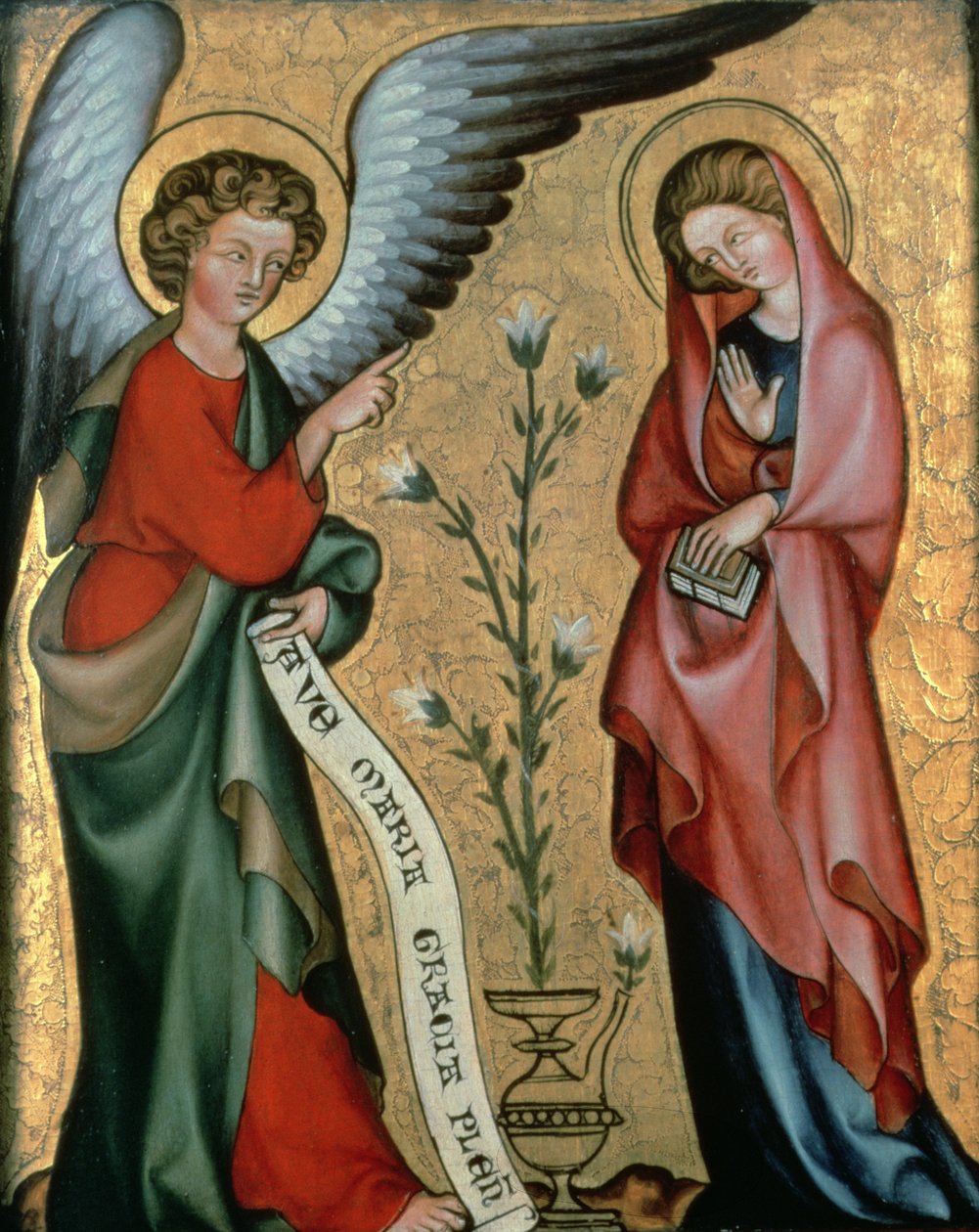 Zwiastowanie, ok. 1330 autorstwa Master of Cologne