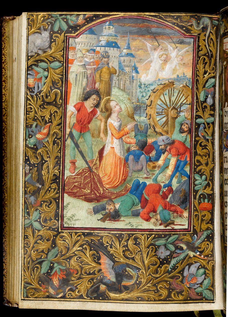 Ms 268 f.140v Męczeństwo św. Katarzyny, ok. 1475 (atrament na pergaminie) autorstwa Master of Fitzwilliam