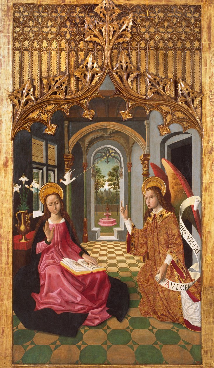 zwiastowanie autorstwa Master of La Seu