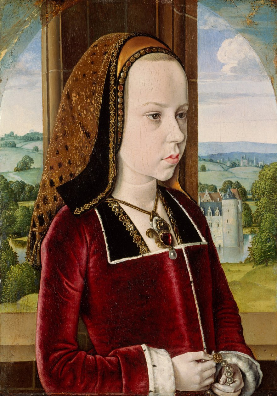 Portret Małgorzaty Austriackiej, ok. 1490 (olej na desce dębowej) autorstwa Master of Moulins