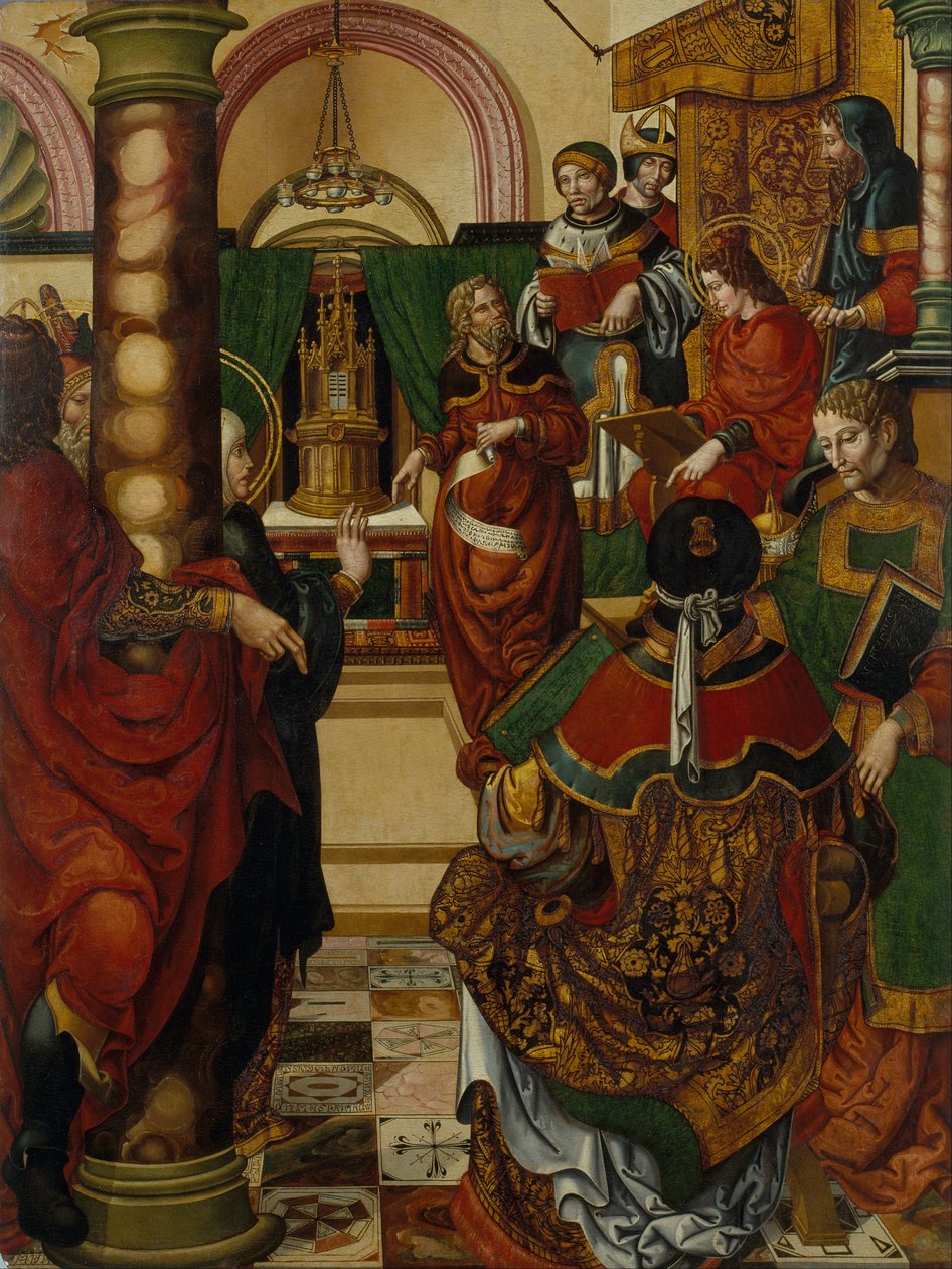 Jezus wśród doktorów prawa autorstwa Master of Sigena