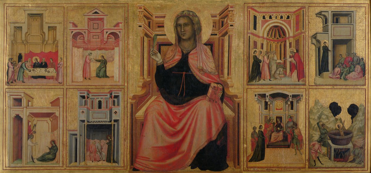 Św. Cecylia i sceny z jej życia, ok. 1304 (tempera na desce) autorstwa Master of St. Cecilia