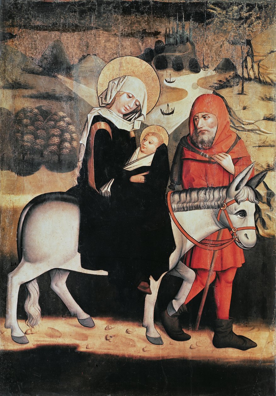 Ucieczka do Egiptu (tempera na panelu) autorstwa Master of the Lords Passion