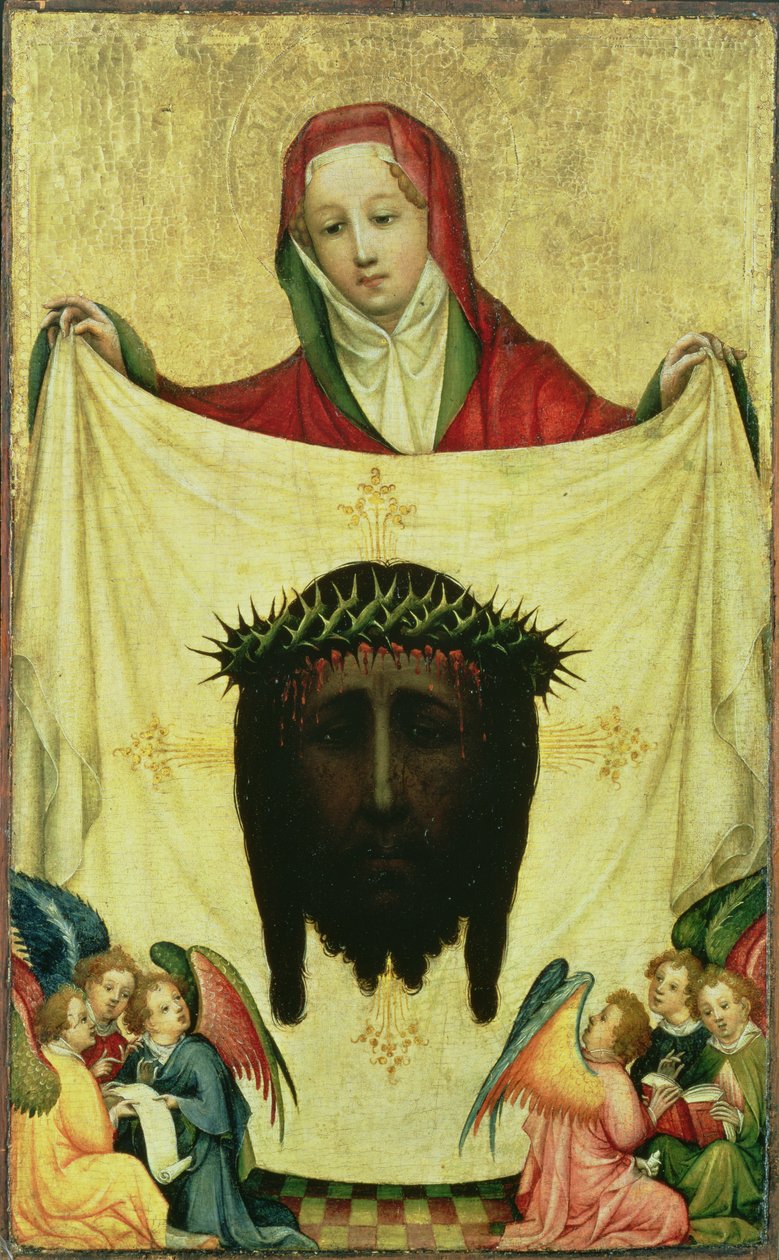Św. Weronika z Całunem Chrystusa, ok. 1420 autorstwa Master of the Munich St. Veronica