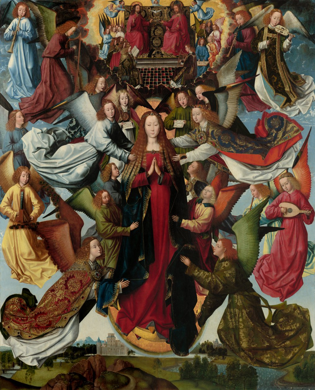 Maryja, Królowa Niebios autorstwa Master of the St Lucy Legend