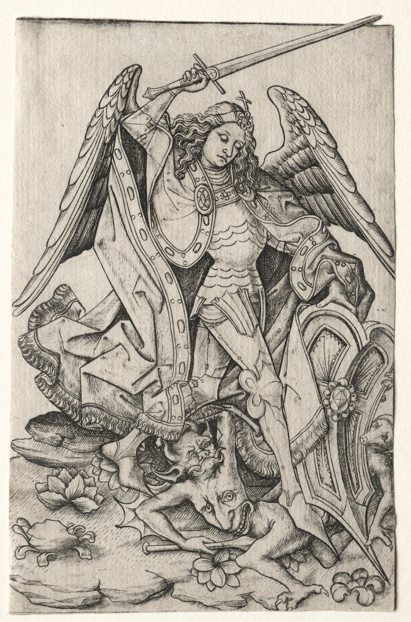 Święty Michał, 3. ćw. XV w. autorstwa Master E. S.