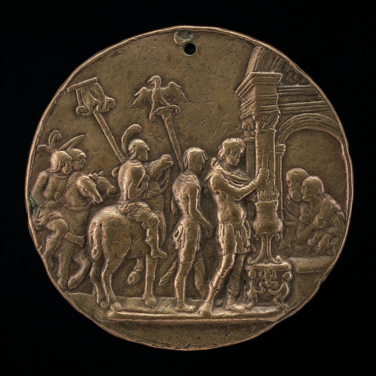 Mucius Scaevola, druga połowa XV wieku. autorstwa Master IO.FF.