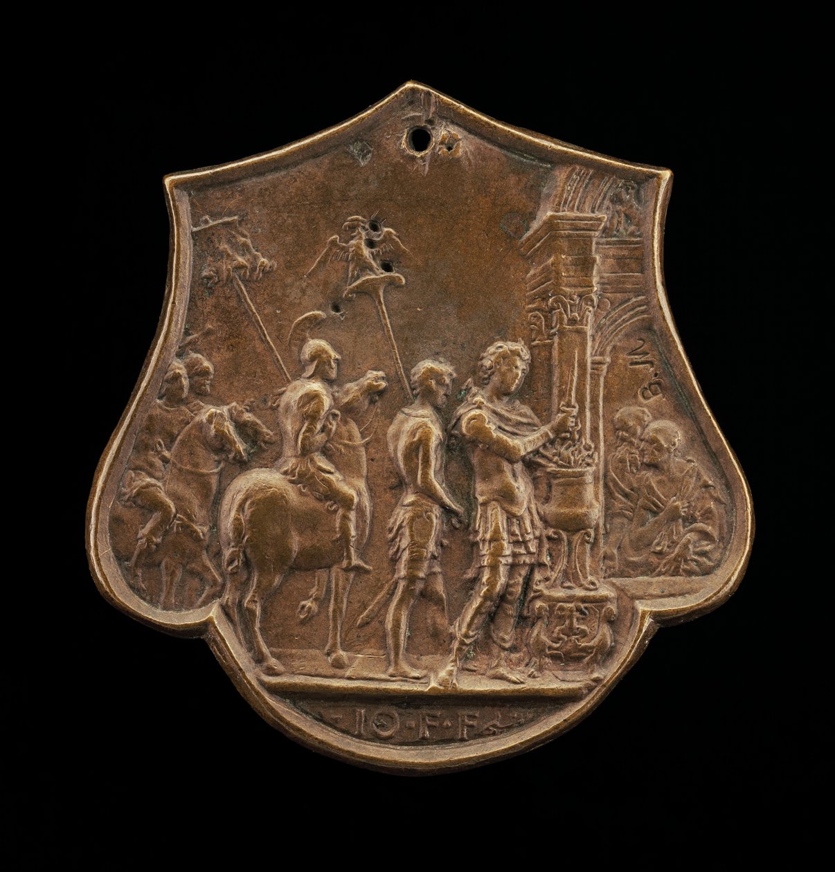 Mucius Scaevola, druga połowa XV wieku. autorstwa Master IO.FF.