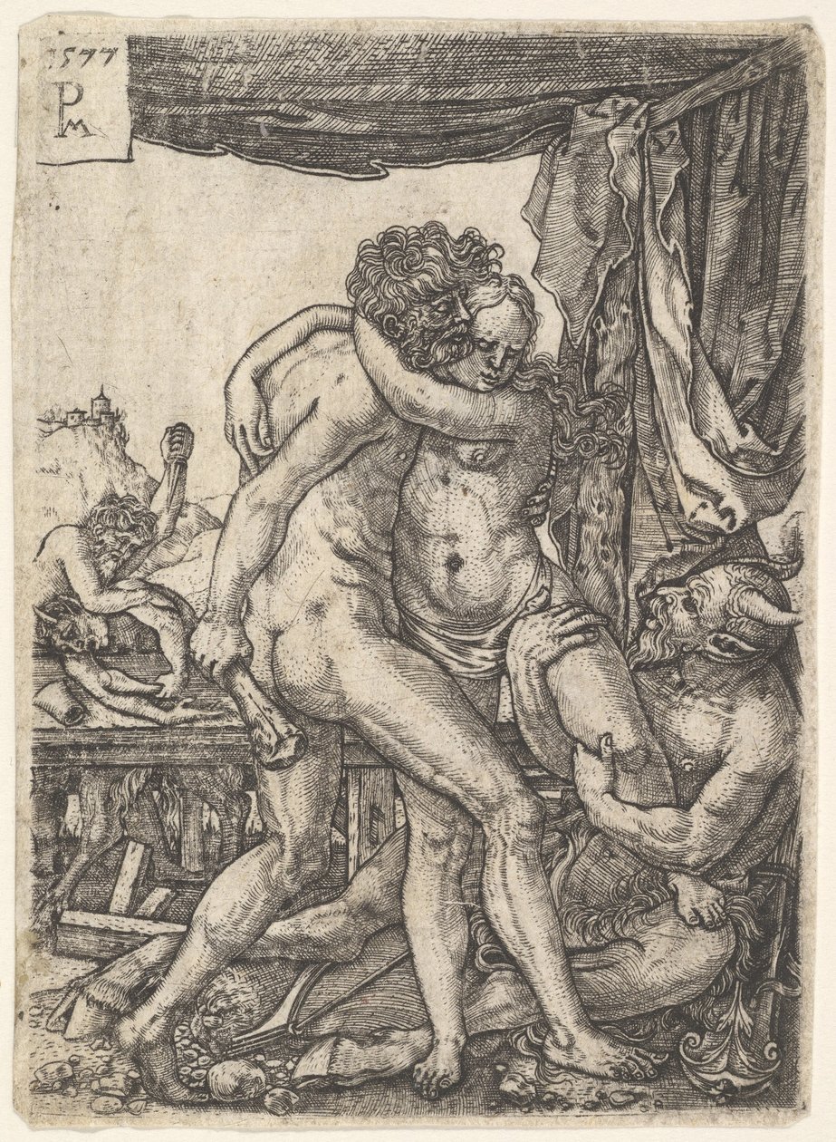Herkules walczący z centaurami, 1577. autorstwa Master PM