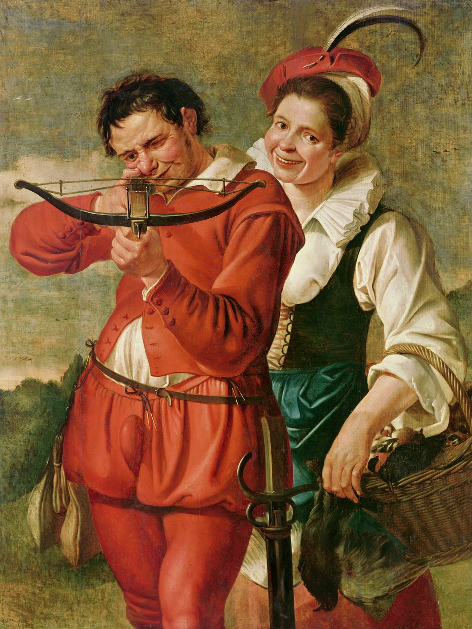 Kobieta i Kusznik, ok. 1610 autorstwa Master of Harlem