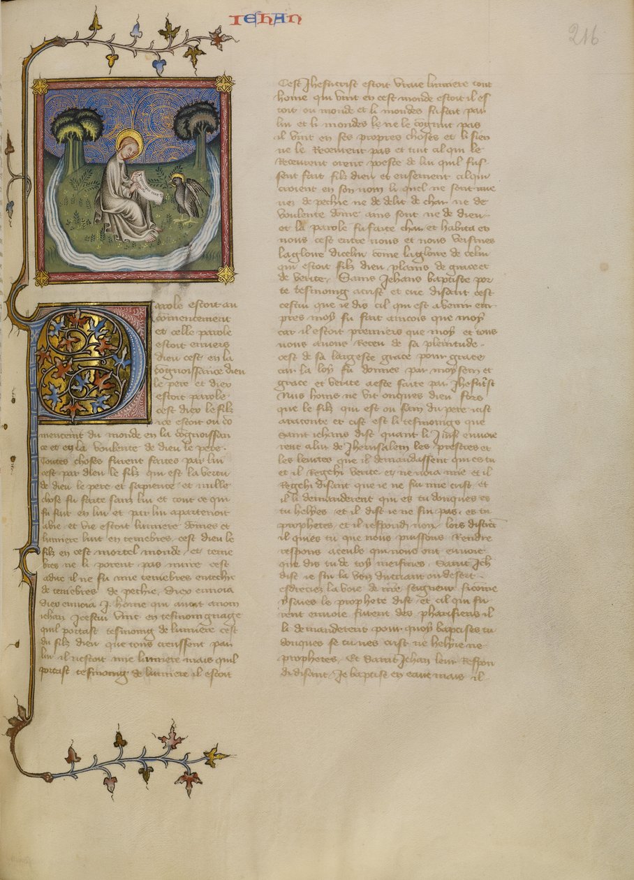 Święty Jan na Patmos autorstwa Master of Jean de Mandeville