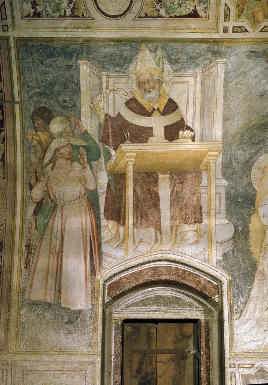 Św. Ambroży (Fresco autorstwa Master of Mocchirolo