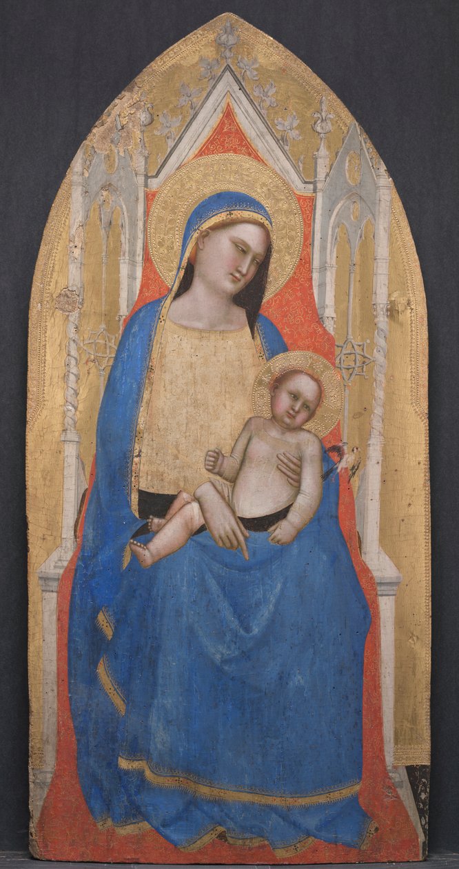 Madonna z Dzieciątkiem na tronie autorstwa Master of San Lucchese