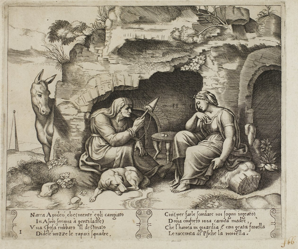 Apulejusz przemieniony w osła autorstwa Master of the Die