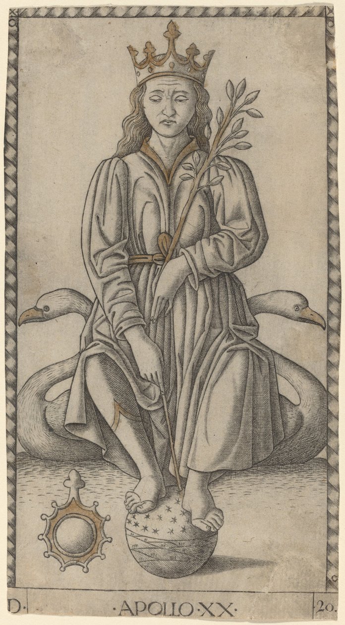 Apollo autorstwa Master of the E Series Tarocchi