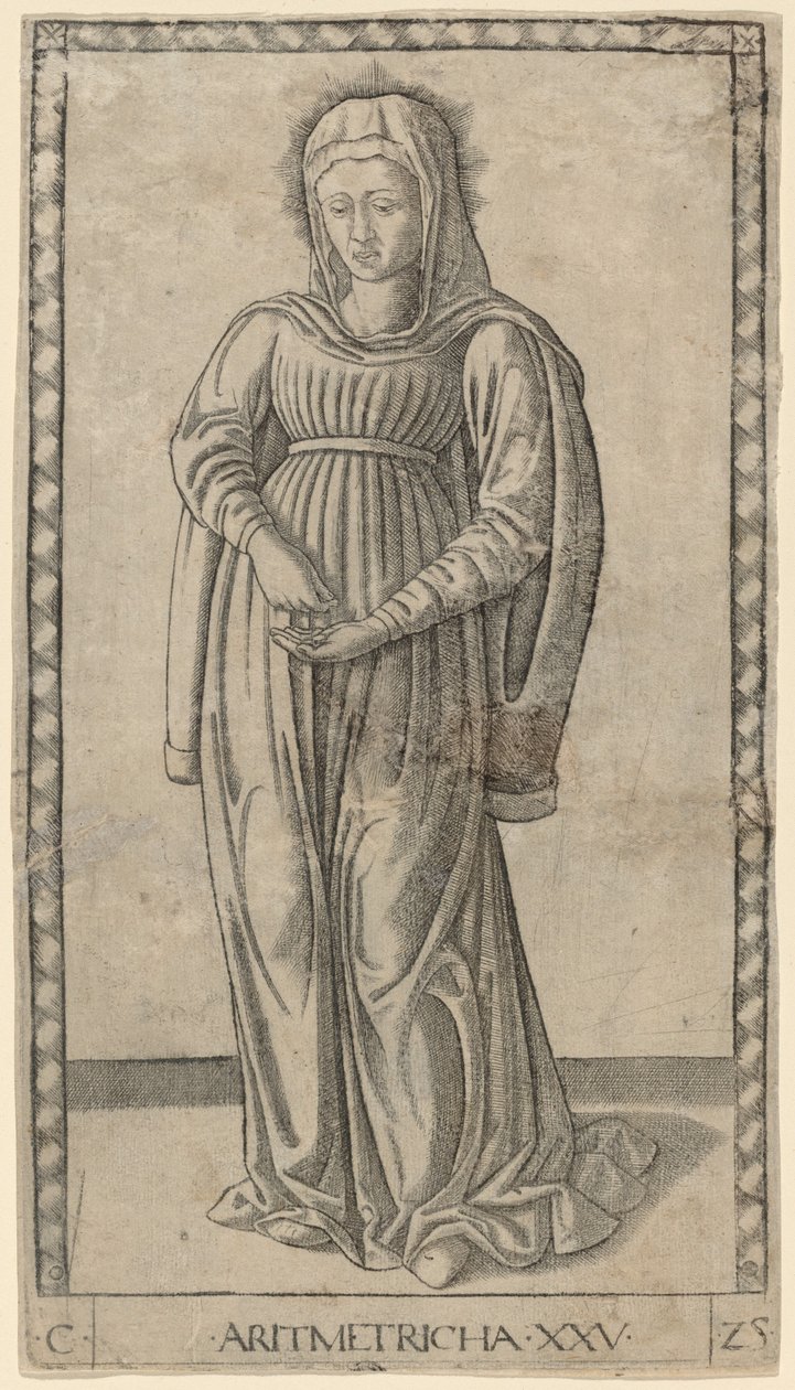 Aritmetricha (arytmetyka) autorstwa Master of the E Series Tarocchi