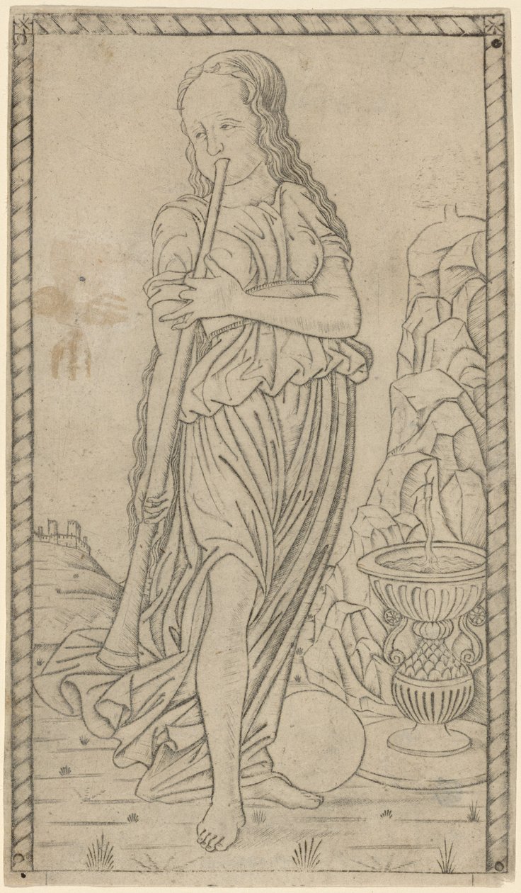 Kaliope (Kaliope) autorstwa Master of the E Series Tarocchi