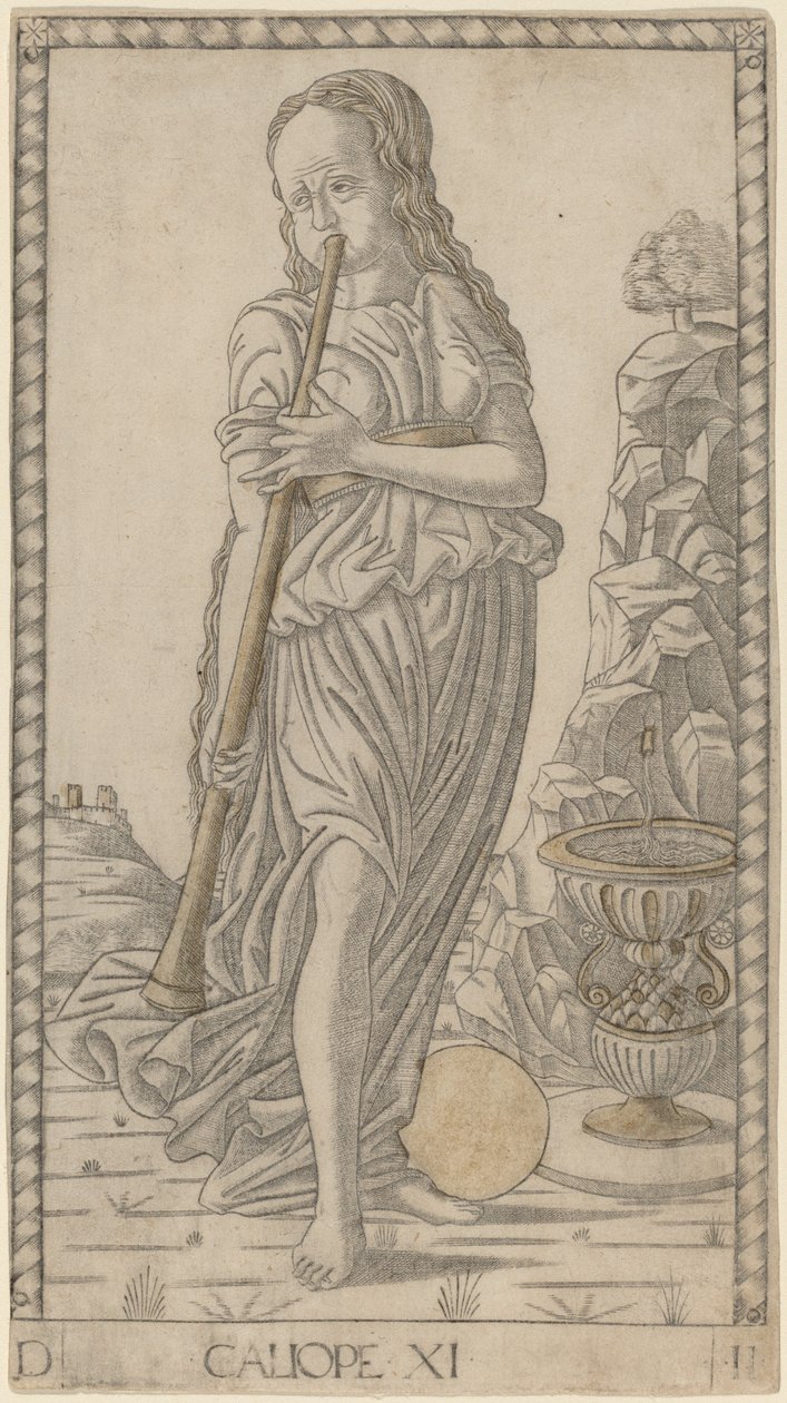Kaliope (Kaliope) autorstwa Master of the E Series Tarocchi