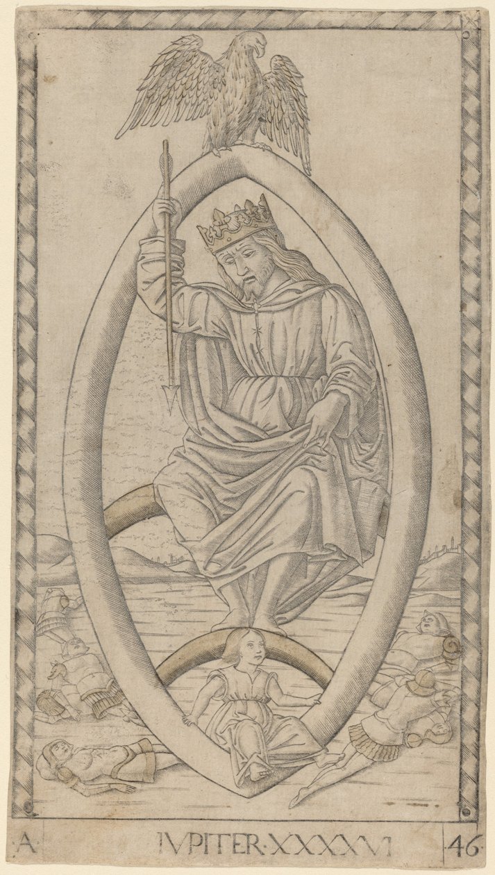 Jowisz (Jowisz) autorstwa Master of the E Series Tarocchi