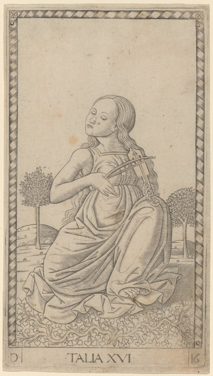 Talia (Thalia) autorstwa Master of the E Series Tarocchi