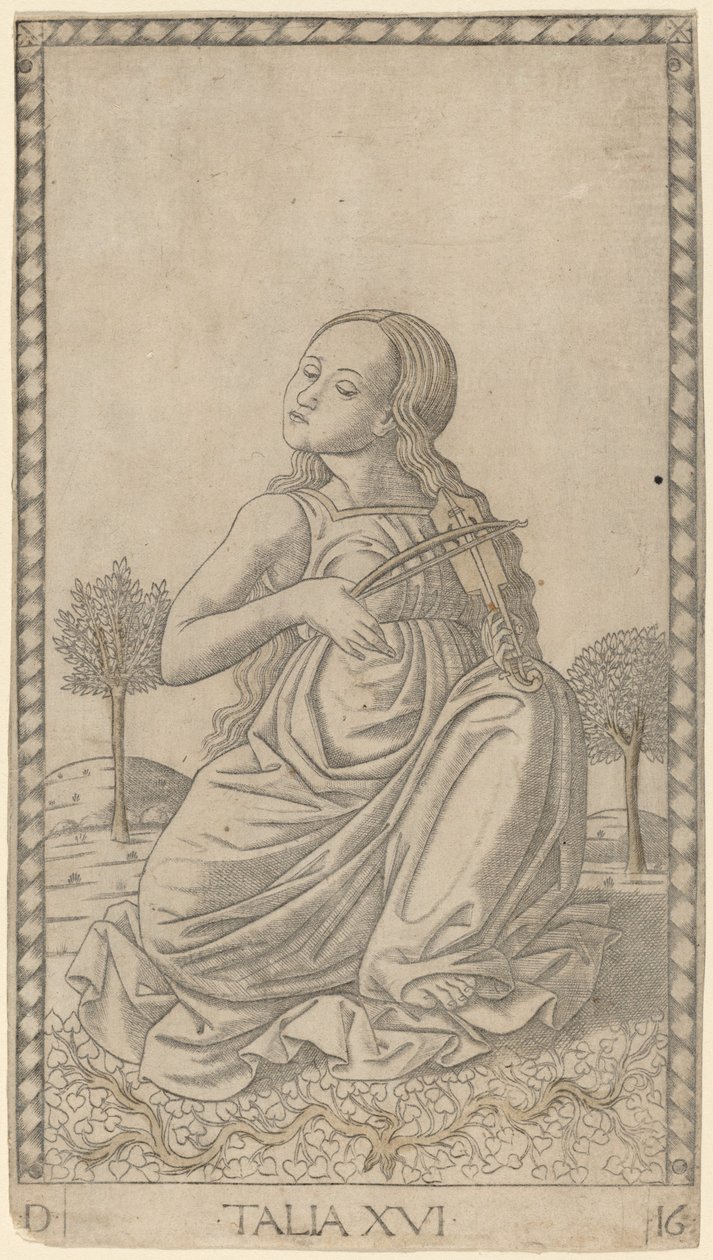 Talia (Thalia) autorstwa Master of the E Series Tarocchi