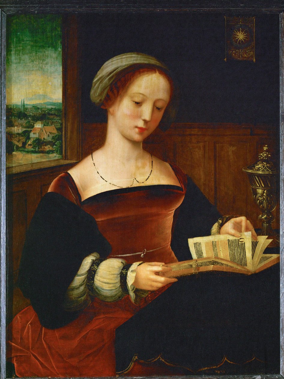 Święta Magdalena czyta ... autorstwa Master of the Half Figures