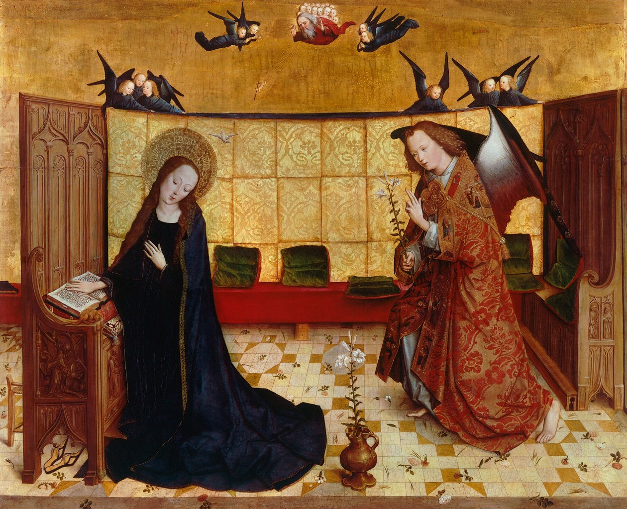 zwiastowanie autorstwa Master of the Life of Virgin Mary