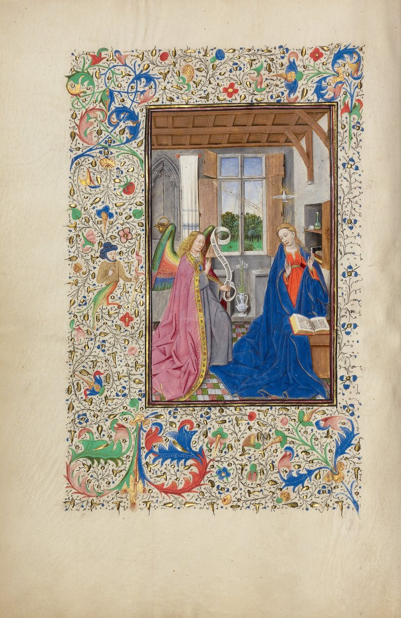 Zwiastowanie autorstwa Master of the Llangattock Hours
