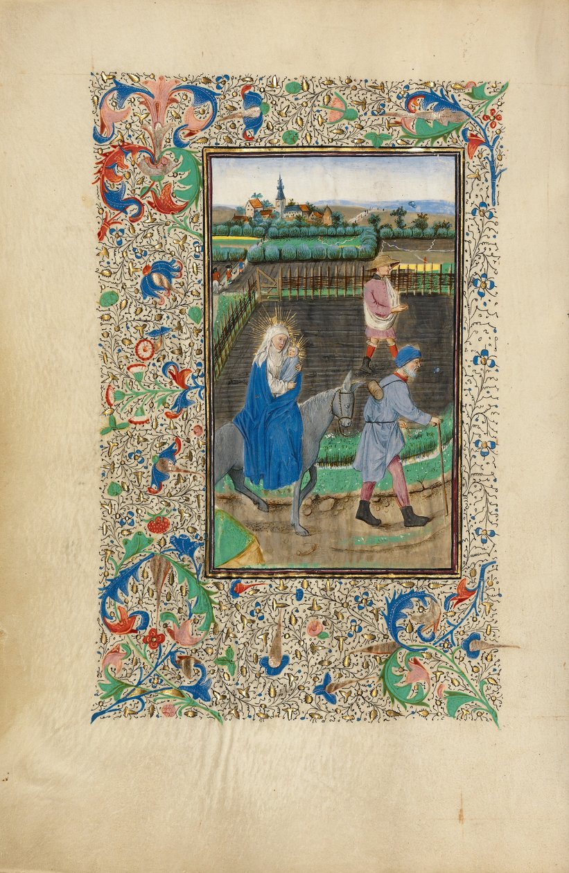 Ucieczka do Egiptu autorstwa Master of the Llangattock Hours