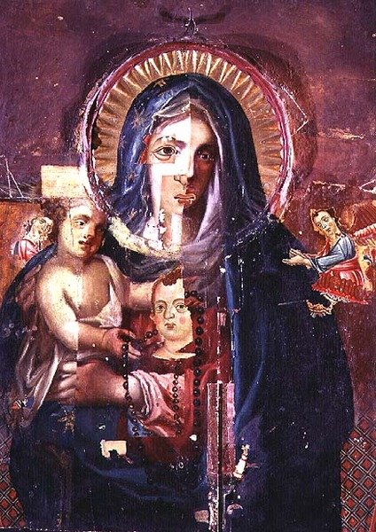 "Madonna Picassa", ok. 1200 (panel) autorstwa Master of the Magdalene Altarpiece