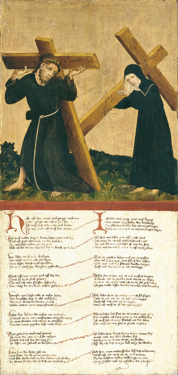 Chrystus niosący krzyż autorstwa Master of the Middle Rhine