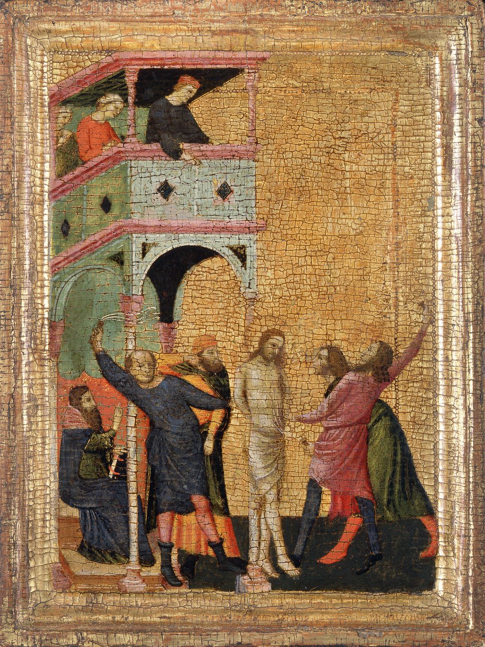Biczowanie (rekto) autorstwa Master of the Poldi Pezzoli diptych