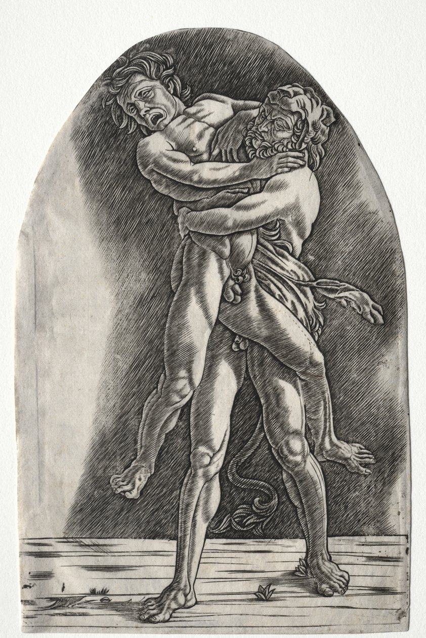 Herkules i Anteusz autorstwa Master of the Year 1515