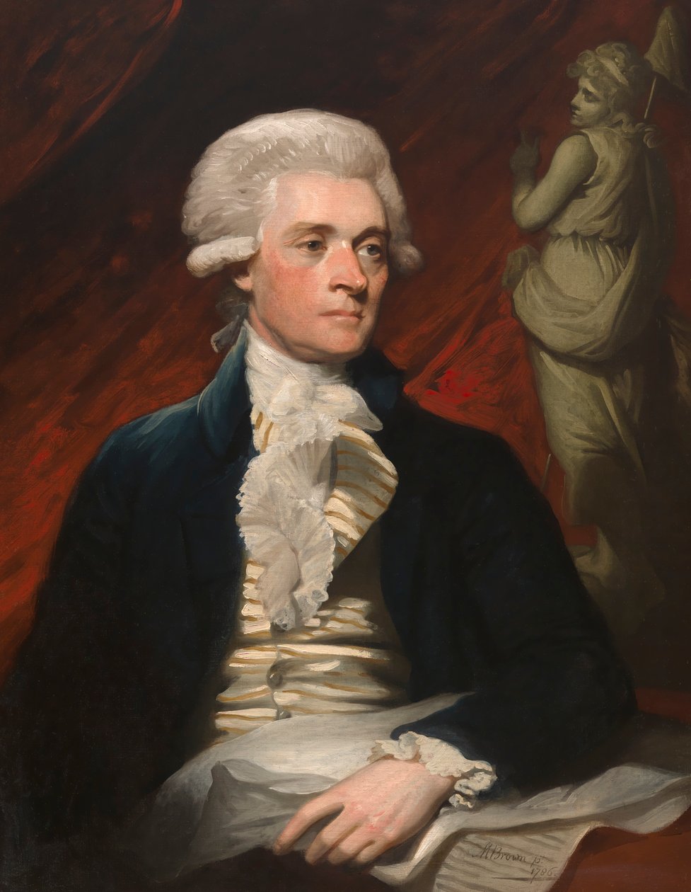 Thomas Jefferson, 1786. autorstwa Mather Brown