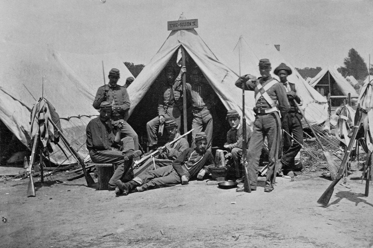 Obóz Federalny, 1862 autorstwa Mathew B. Brady