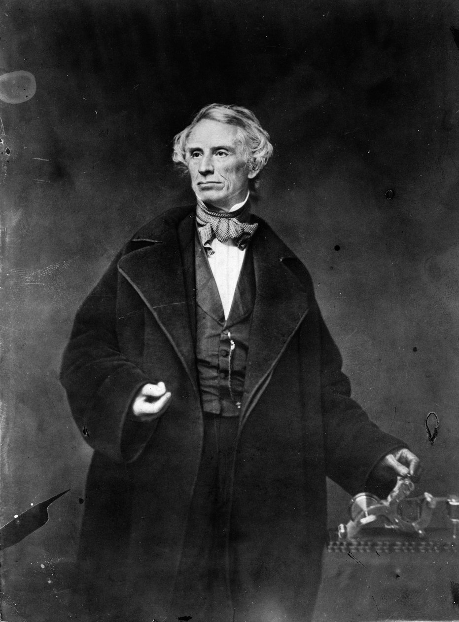Samuel Morse i jego rejestrator, 1857 autorstwa Mathew B. Brady
