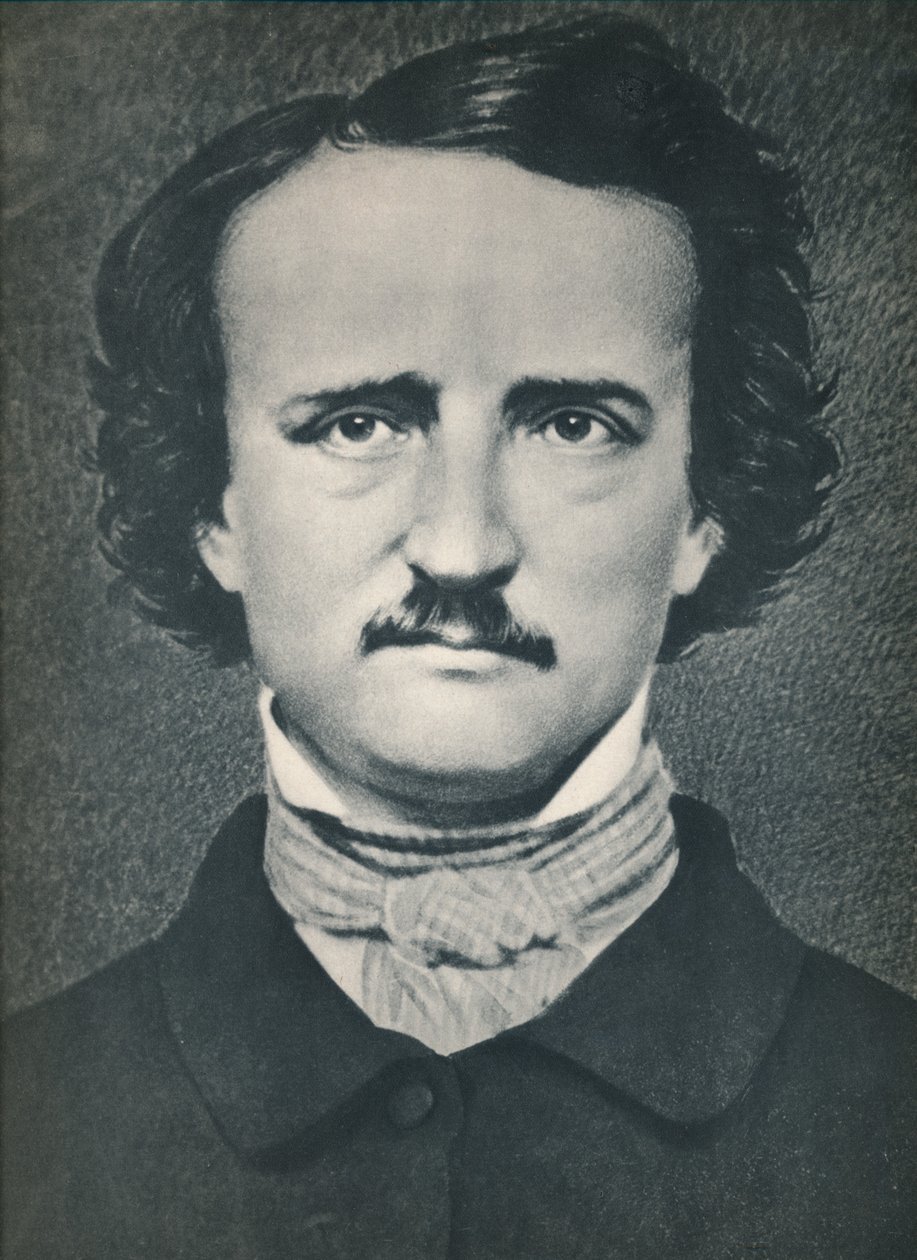 Edgar Allan Poe, ok. 1840, 1939 r. autorstwa Mathew B. Brady